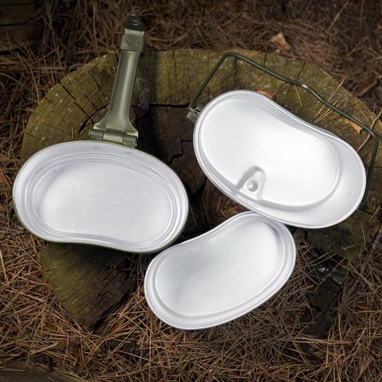 Militaire Keukenset - Kampeerkeuken Set - Koken Buiten - 3-Delig Aluminium - 165 cm Hoog - Groen — afbeelding 2
