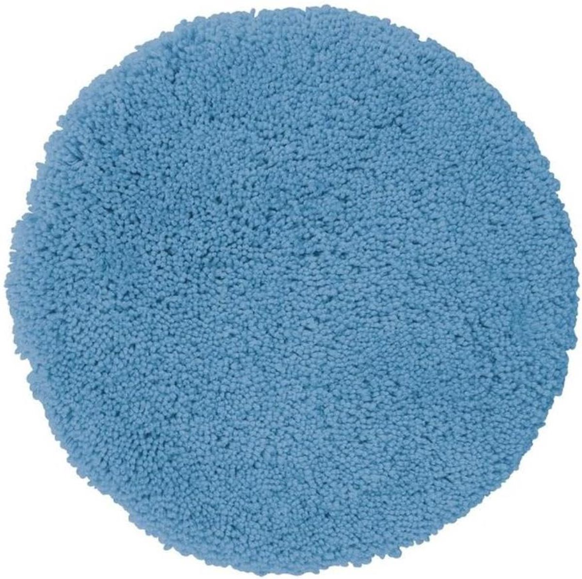 Ronde Microvezel Badmat Hoogpolig Antislip Geschikt Voor Vloerverwarming 60 cm Blauw
