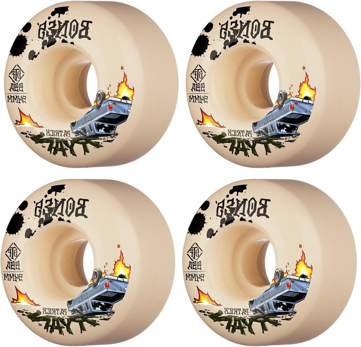 Skateboard Wielen Vier Wielen Set Straat Skaten Duurzame Urethaan Formule 54 mm