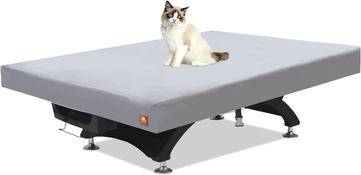 Biljart Tafelhoes - Pooltafel Beschermhoes - Tafel Beschermen - Waterdicht Oxford Doek - 7FT - Lichtgrijs