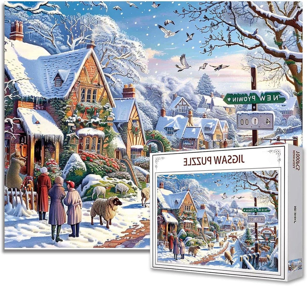 Legpuzzel Volwassenen - Kerst Ochtend - Ontspannend Tijdverdrijf - Gerecycled Karton - 1000 Stukjes - Kleurrijk