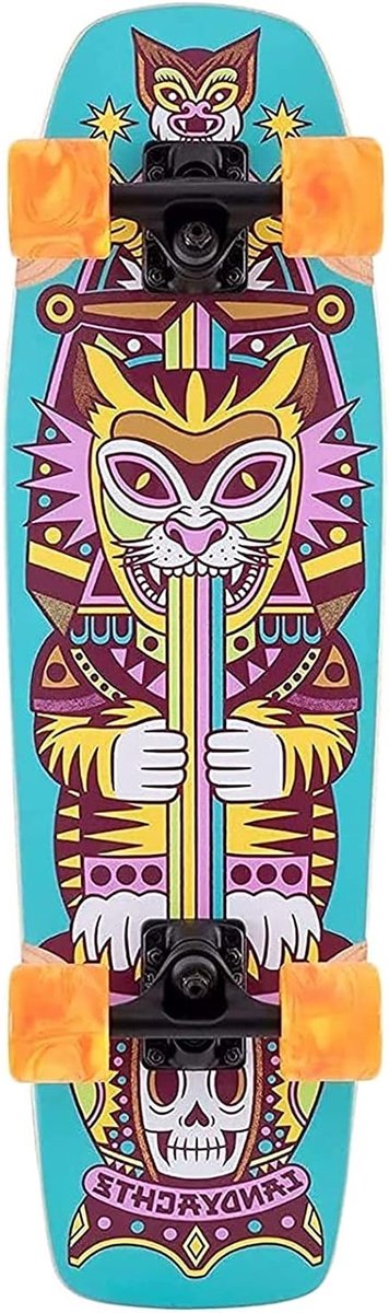 Cruiser Skateboard Compleet Board Stad Verkenning 7-laags Esdoornhout 28.3 x 8.3 Inch Meerkleurig