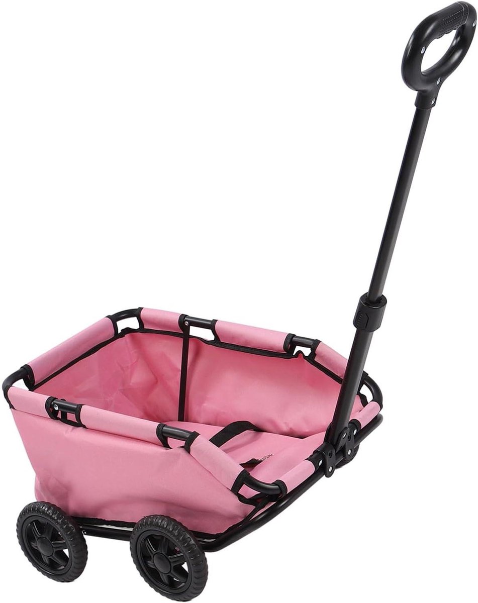 Huisdierbuggy - Hondenwagen Katten - Buitenactiviteiten - Inklapbaar 4-wiel - Tot 129 kg - Roze