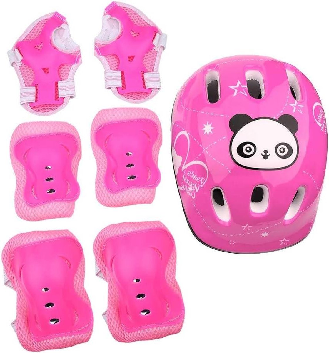 Beschermende Gear Set - Veiligheidspads Kinderen - Buitensporten Beschermen - Compleet 7 Delig - Voor 3-12 Jaar - Roze