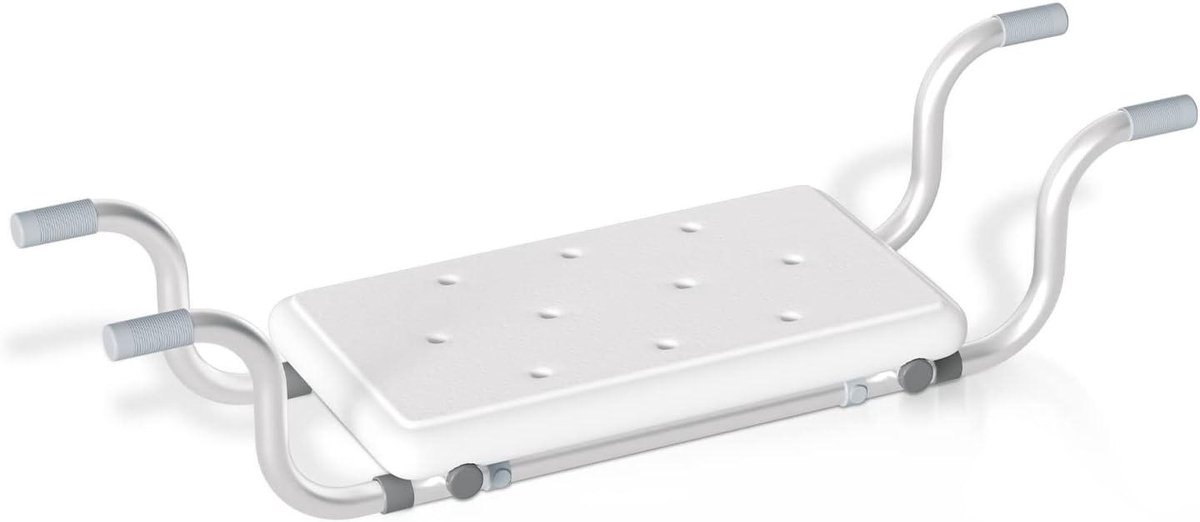 Badkuipstoel - Badkruk - Veilig Baden - Verstelbare Lengte - 72-82 cm - Wit