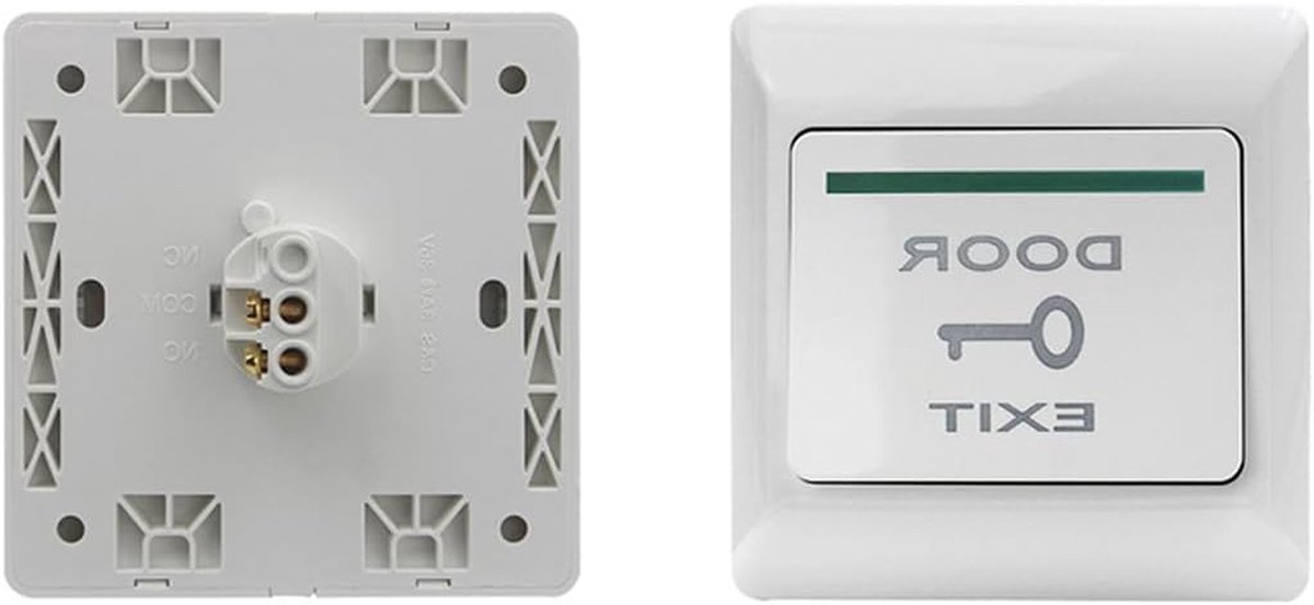 Deur Schakelaar - Uitgangsknop - Toegangscontrole - Waterbestendig ABS - 86x86mm - Zwart