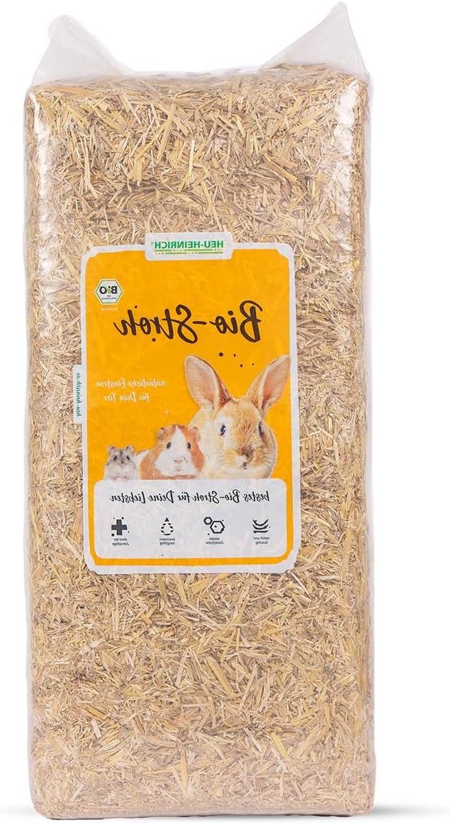 Biologisch Strooisel - Natuurstro - Kleine Dieren - Zon Gedroogd - 8 kg - Natuurlijk
