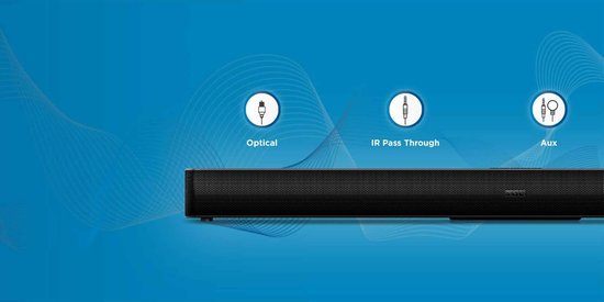 Soundbar - TV Speaker - Film Kijken - 2.0 Kanaals Geluid - 80 cm - Zwart — afbeelding 4