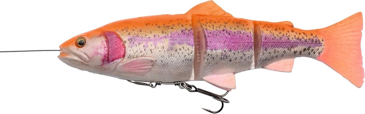 Forel Rubberen Vis - Kunstaas Zacht Plastic - Snoek Vissen - Realistische 4D Foto Huid - 25cm 180g - Golden Albino