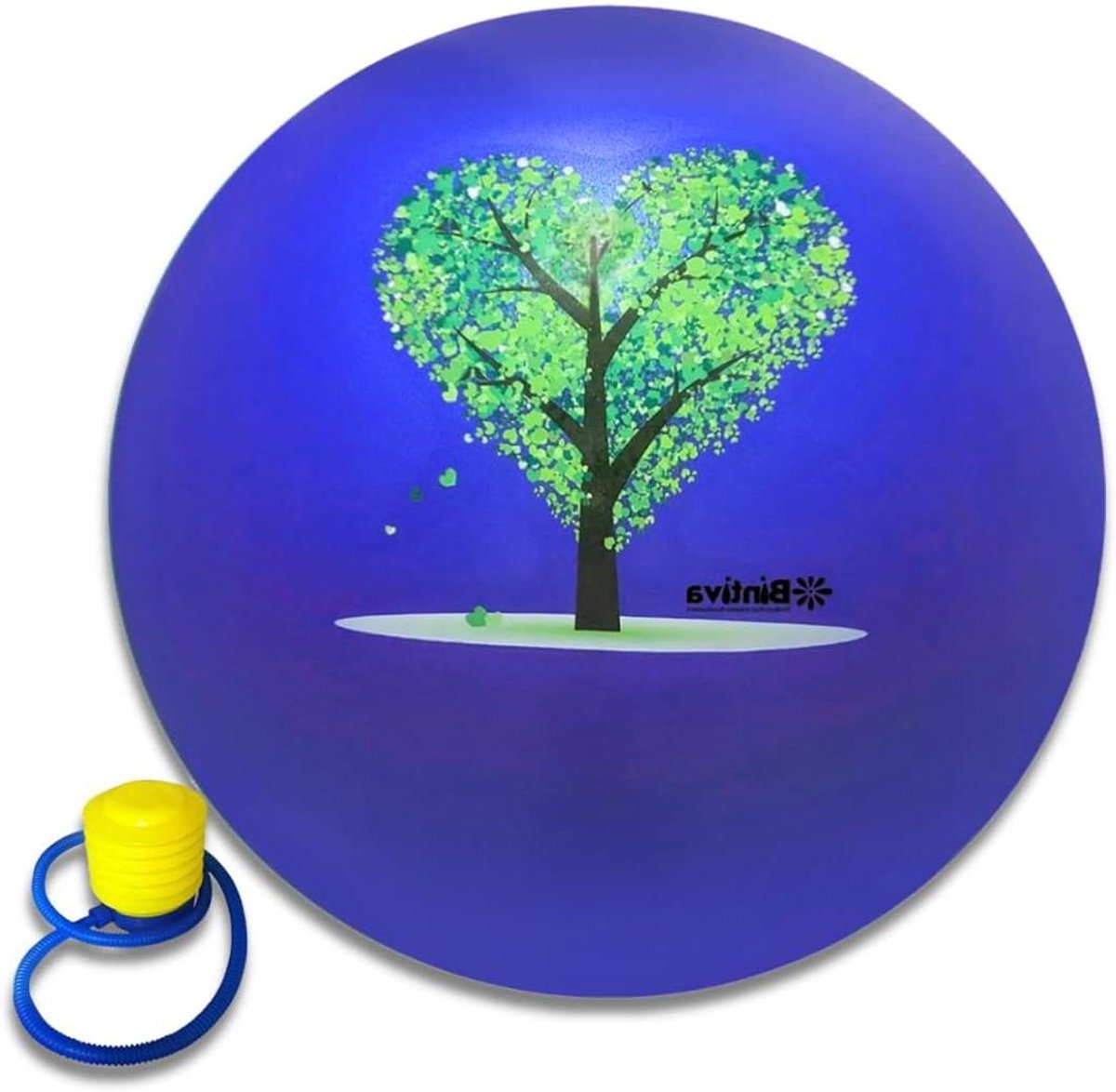 Oefenbal met zand - Balans bal Zwitserse bal - Actief zitten - Niet rollend ontwerp - 60-65cm - Blauw