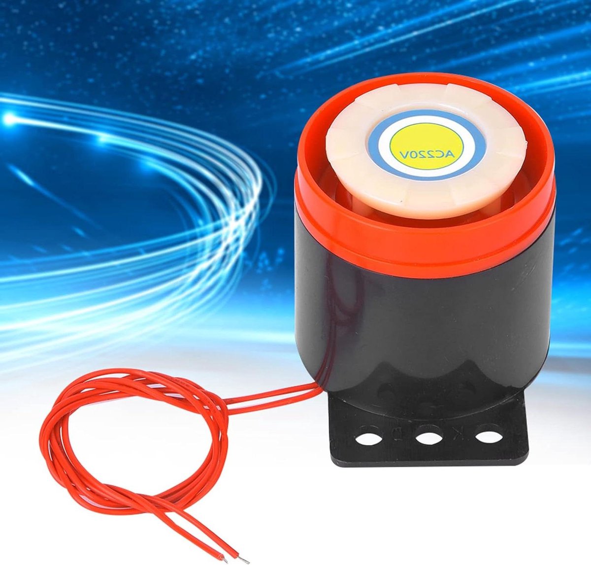 Elektronische Buzzer - Alarm Geluid - Brandalarm Melder - 110dB Geluidsniveau - AC 220V - Wit