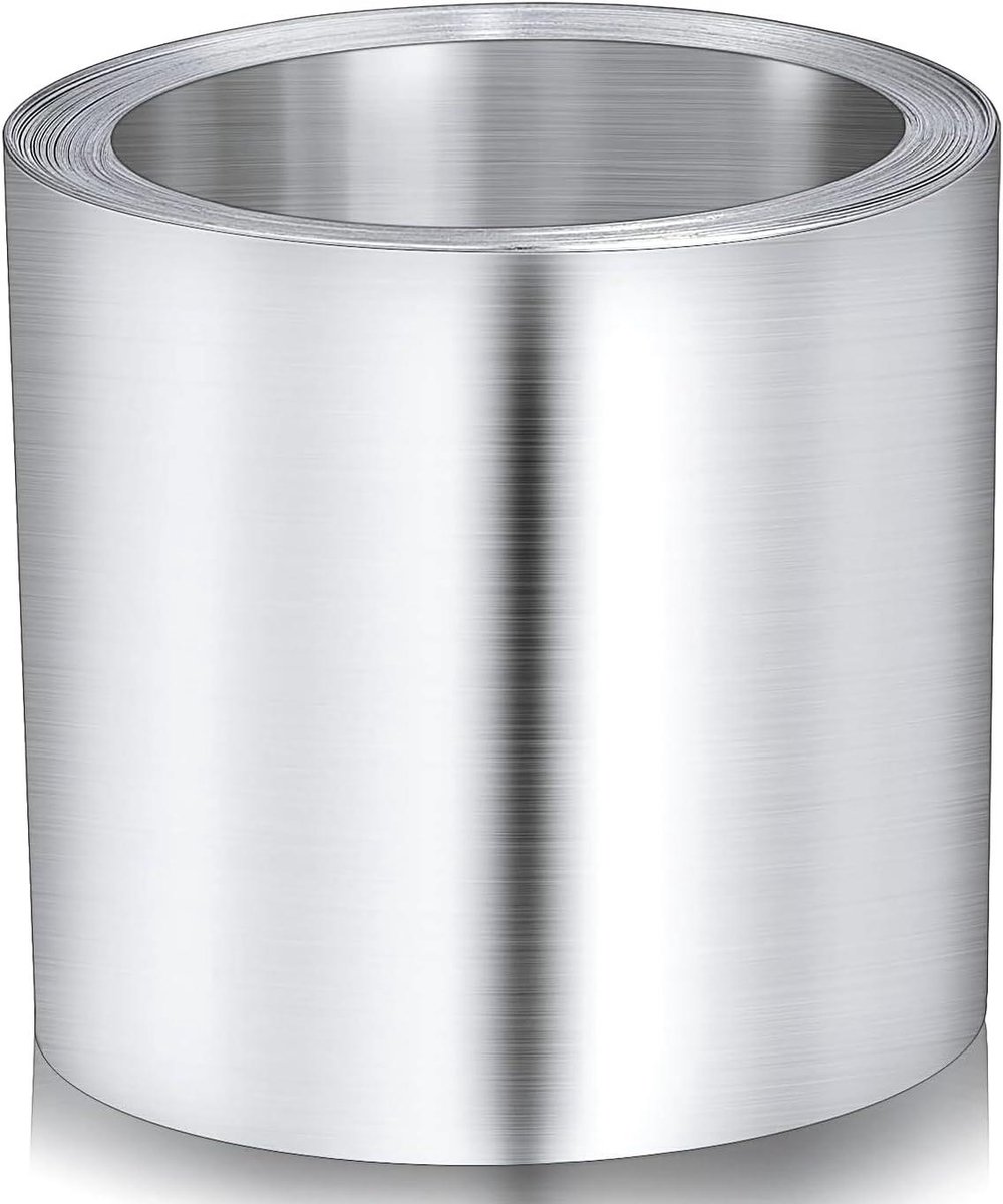 Pure Zink Plaat - Zink Strip - Metaalbewerking - 99.99% Zuiver - 100cm x 20cm x 1mm - Zilver