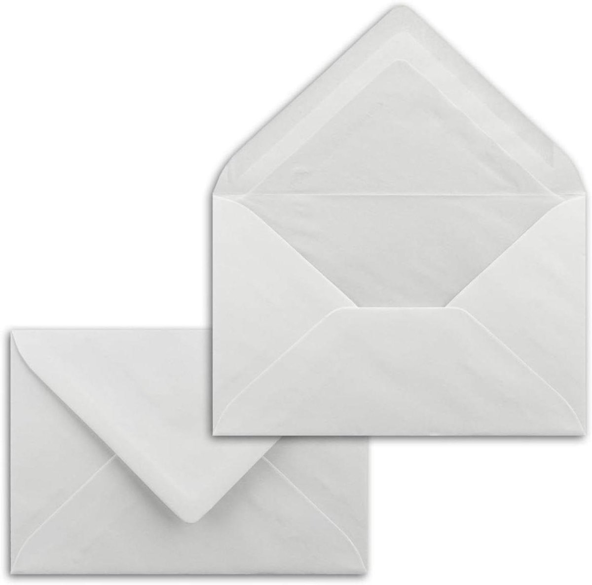 Enveloppen Wit - Briefkaarten enveloppen - Uitnodigingen versturen - Met zijdeglans voering - DIN C6 - Wit
