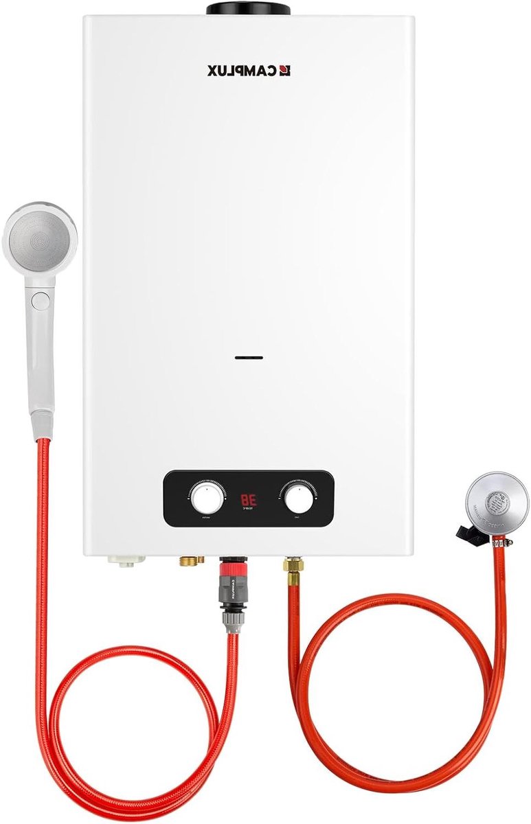 Gas Boiler - Waterverwarmer Geiser - Direct Warm Water - 16 Liter Per Minuut - 16 Liter - Wit