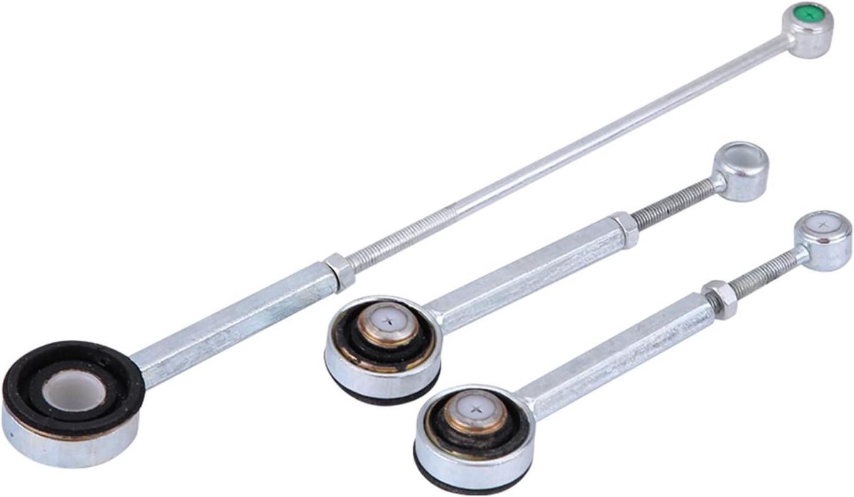 Versnellingsbakstang Set - Schakelstangen Auto - Auto Onderhoud - Directe Vervanging - 2 Delig - Zilver/Zwart