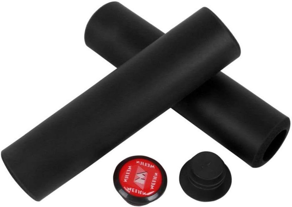 Fiets Stuurgrepen - Fietshandvatten Gel - Comfortabel Fietsen - Schokabsorberend Ontwerp - 12.8 cm Lengte - Zwart