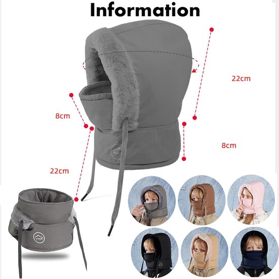 Baby Winter Set - Muts en Sjaal - Warm Blijven - 3-in-1 Ontwerp - One Size (3-6 jaar) - Pluche — afbeelding 2
