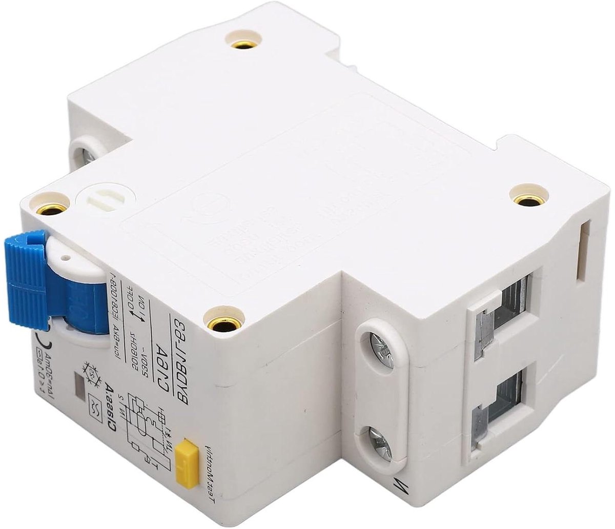 Stroomonderbreker - Aardlekschakelaar - Veiligheid Installatie - Type A Gevoelig - 16A 230V - Grijs