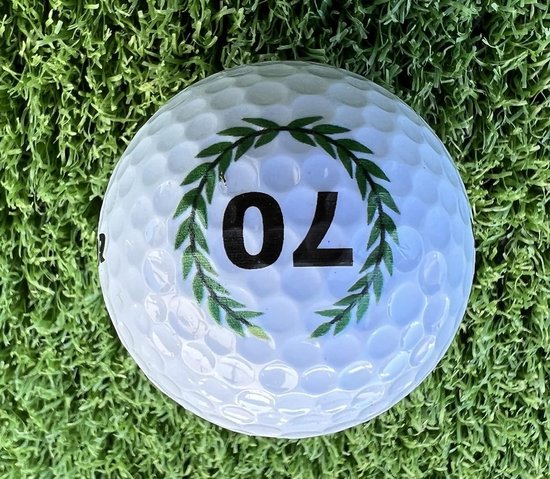 Golfballen Set - Golf Cadeau - Verjaardag Vieren - Happy Birthday Motief - 3 Stuks - Wit — afbeelding 2