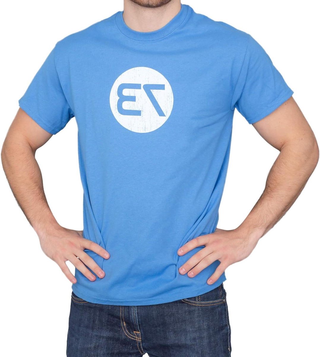 T-shirt - Shirt Top - Casual Dragen - The Big Bang Theory print - Volwassen - Lichtblauw