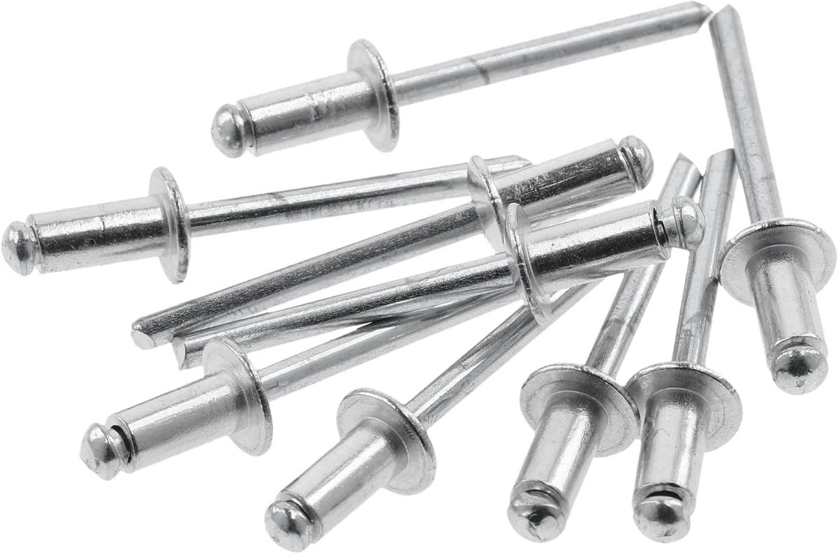 Aluminium Blindklinknagels - Popnagels Aluminium - Metaalverbindingen Maken - Open Model - 50 stuks - Aluminium