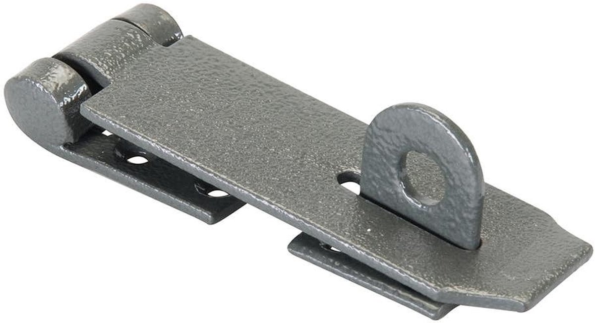 Hasp en nietje - Deursluiting Grendel - Schuur Deur Beveiligen - Verborgen Bevestigingen - 40 x 115 mm - Grijs