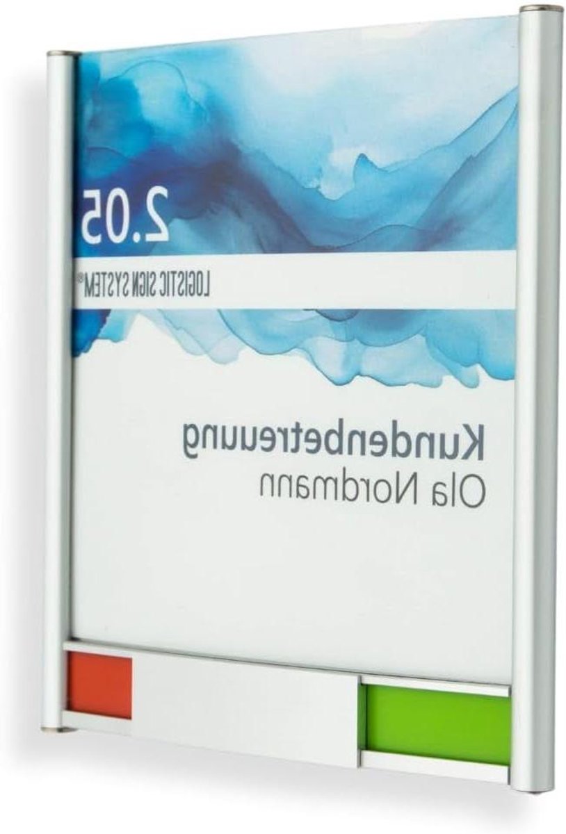 Deurbord Primus - Vrij/Bezet Indicator - Kantoor Aanduiding - Zelfbeschrijfbaar Display - 163/170 mm - Rood/Groen