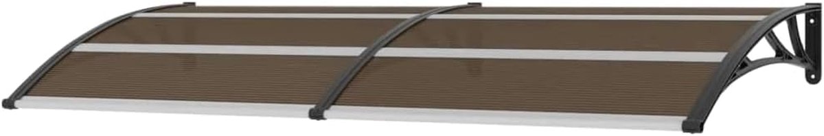 Deurluifel - Deuroverkapping Deurdakje - Deur Beschermen - Polycarbonaat Platen - 240 x 100 cm - Zwart
