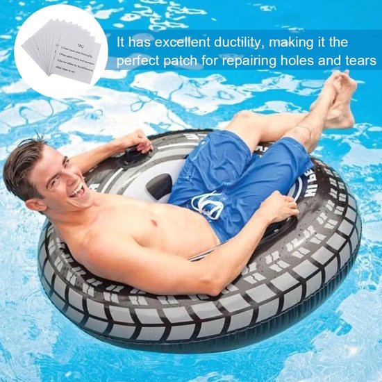 Zelfklevende Waterdichte Reparatiepleisters voor Opblaasbare Producten - 10 Stuks (7 cm x 7 cm) — afbeelding 4
