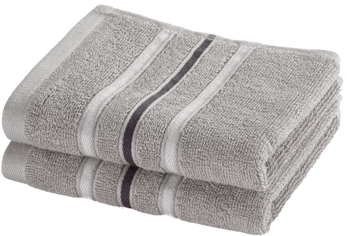 Moodit Gastendoekjes Empress - Steel Grey - set 2 stuks - 30 x 50 cm - 100% Katoen