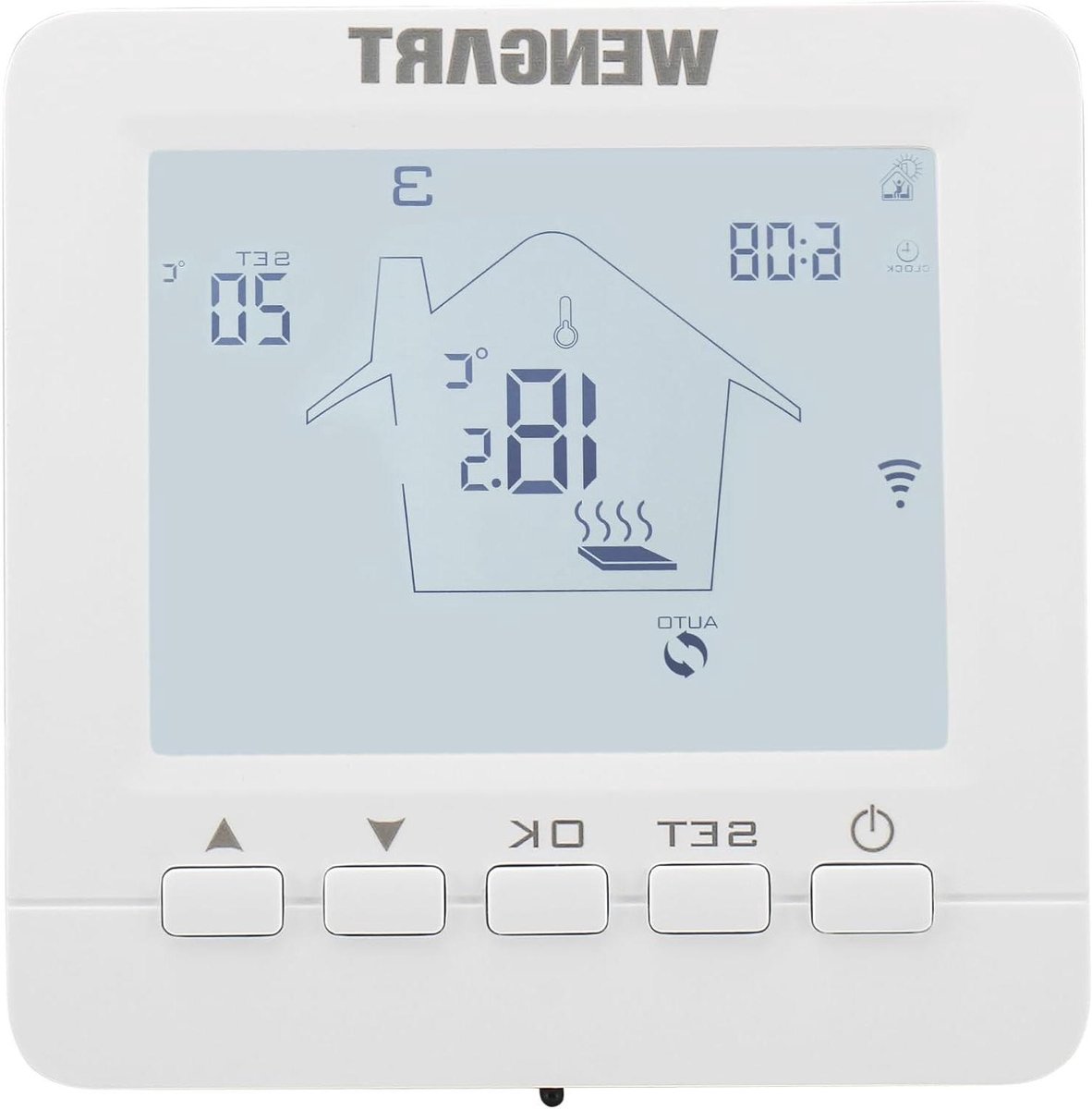 Slimme Kamerthermostaat - Verwarming Regelaar - Energie Besparen - App & Spraakbesturing - AC230V 16A - Wit