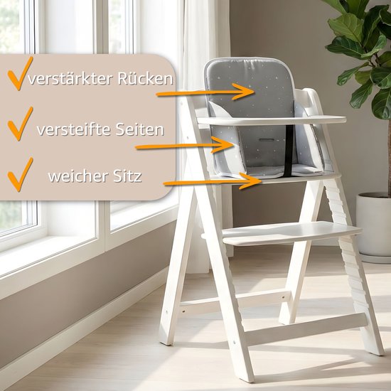 Verkleiningskussen Kinderstoel High Chair Seat Reducer - Universele Bekleding Hauck Stokke Babystoel Zitkussen Voedingstoel Cover Stoelopvulling Giraffen — afbeelding 3