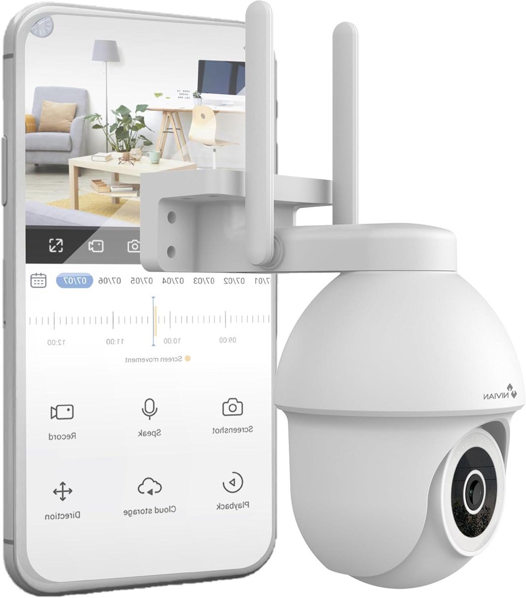 Beveiligingscamera - Wifi Camera - Huis Bewaken - Kleuren Nachtzicht - 2.5K Resolutie - Wit