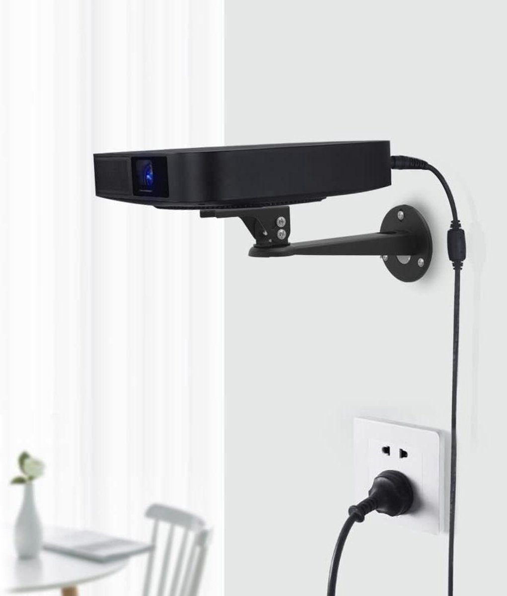Projector Wandmontage - Camera Beugel - Apparatuur Bevestigen - 360 Graden Rotatie - 20 cm Lengte - Zwart