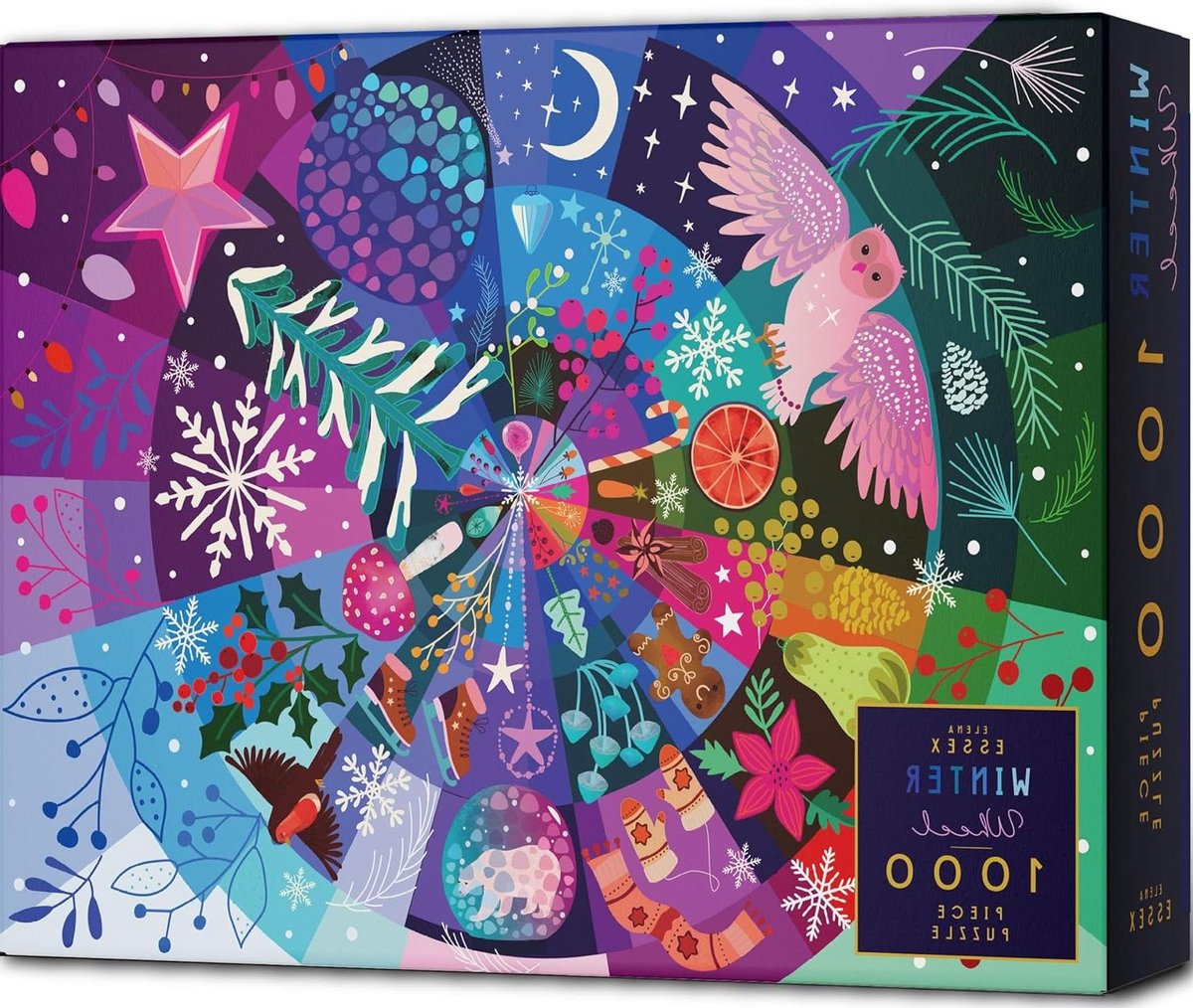 Kerstpuzzel - Winterpuzzel - Ontspanning thuis - 1000 stukjes - 70 x 50 cm - Winter Wheel