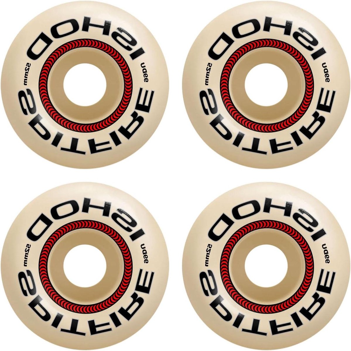 Skate Wielen Wielenset Skateboard Straat Skaten Asymmetrisch Ontwerp 52 mm 99A Natuurlijk