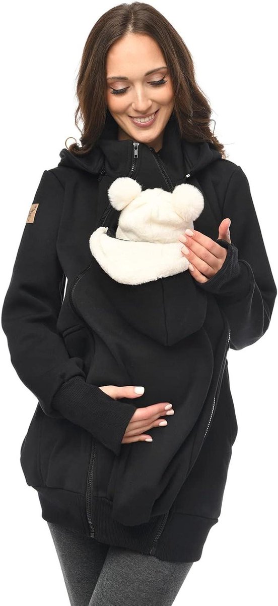 Draagzak Sweater - Baby Draagjas - Baby Meenemen - 3-in-1 Functionaliteit - 20 x 20 x 4 cm - Grijs