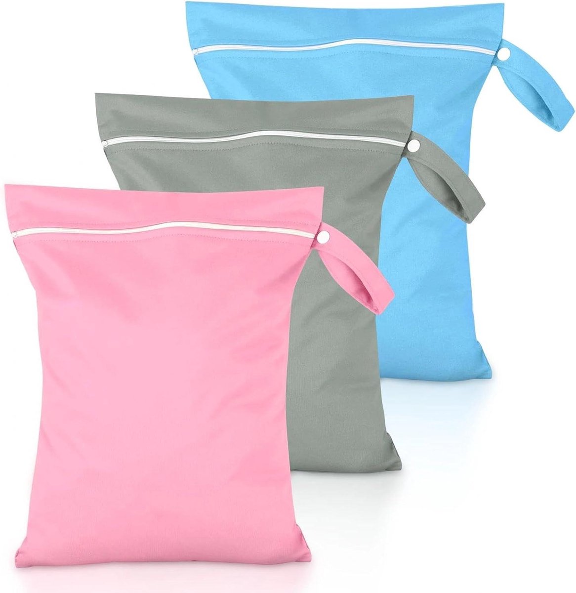 Waterdichte Waszakken - Reis Waszakken - Kleding Opbergen - Waterafstotende TPU Coating - 40 x 30 cm - Grijs Blauw Roze