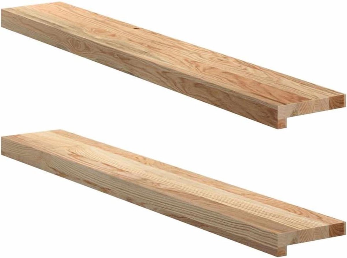 Vensterbanken - Raamplaten - Decoratief Gebruik - Massief Eikenhout - 100x15x2 cm - Onbehandeld