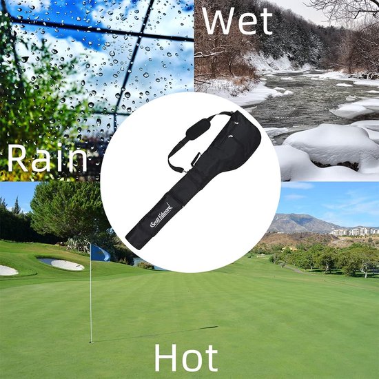 Draagbare Golftas - Oefentas Lichtgewicht - Golf Training - Waterdicht Krasbestendig - Ruim 7-12 Clubs - Zwart — afbeelding 2