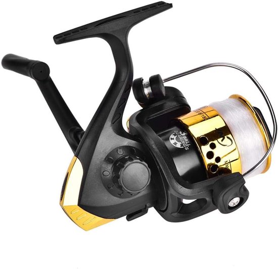 Dailygoody - Professionele Vismolen - Spinvisserij - Licht Werp- en Spinsysteem - Geel - Zoetwatervissen - Inclusief Accessoires - Compact Design van Merkloos — afbeelding 2