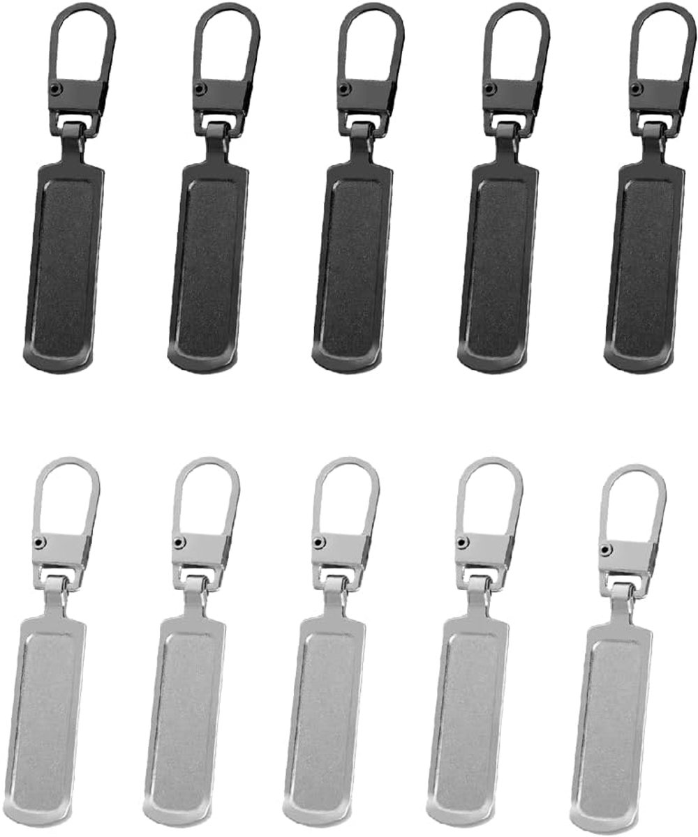 Reserve Ritstrekker, 10-delige Metalen Ritstrekker, Verwijderbare Metalen Ritstrekkers, Ritssluiting Vervanging, voor Portemonnee, Kleding, Jeans, Koffer, Bagage