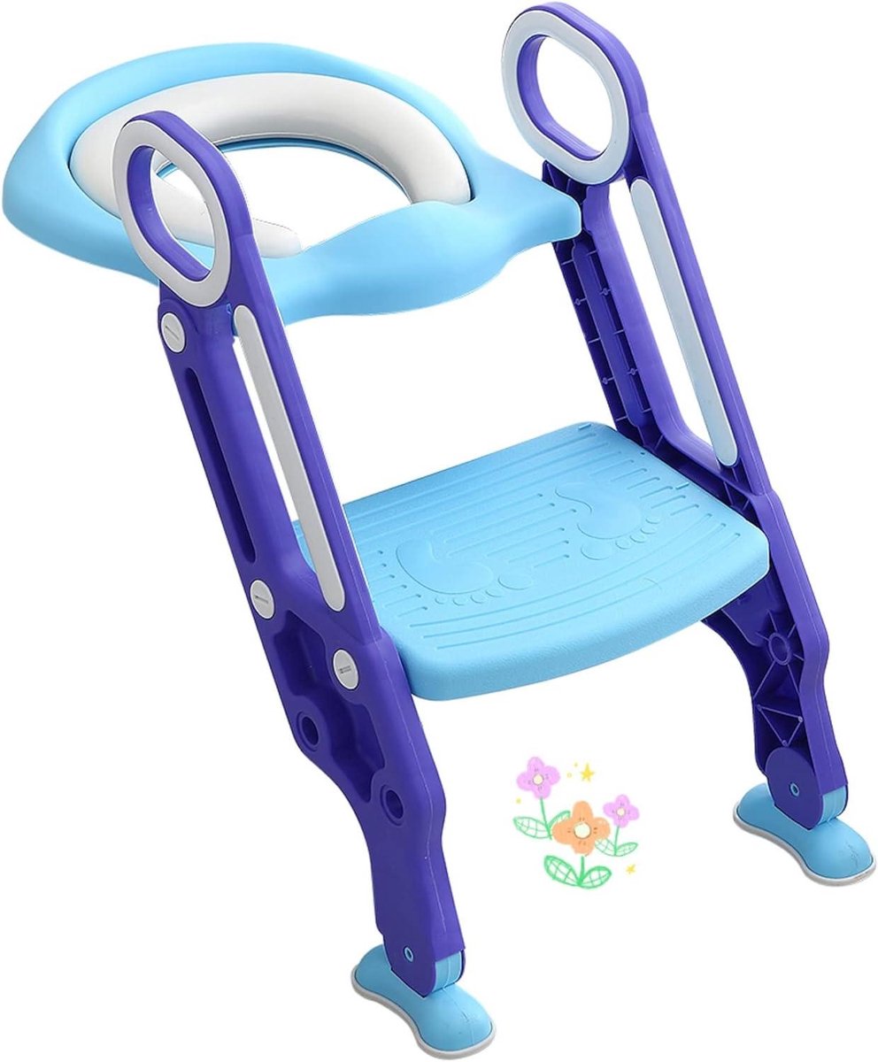 Kinder toiletzitting - Toilet trainer - Zindelijkheidstraining - Verstelbare hoogte - Tot 75 kg - Blauw Paars