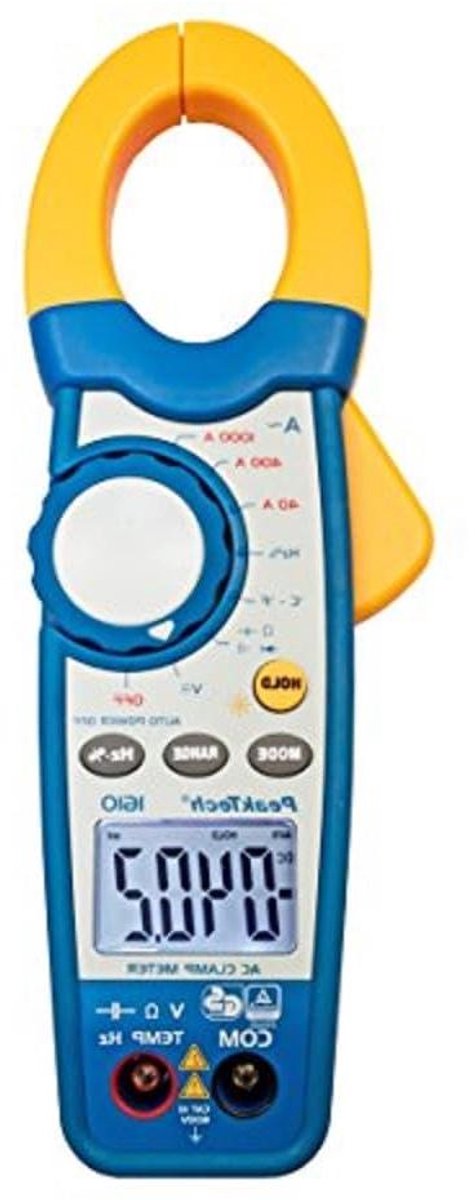 Stroomtang Multimeter - Digitale Tester - Elektrische Metingen - 1000A AC Meting - CAT III 600V - Zwart
