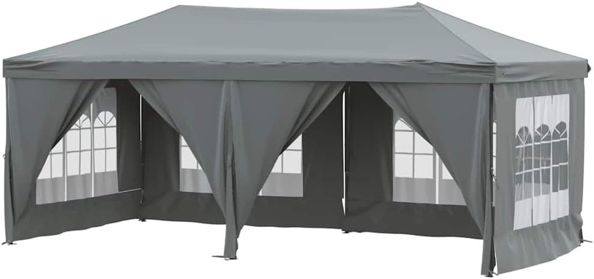 Klap Tente - Feest Tent - Buitenfeesten Organiseren - Waterafstotend Doek - 3x6 Meter - Antraciet