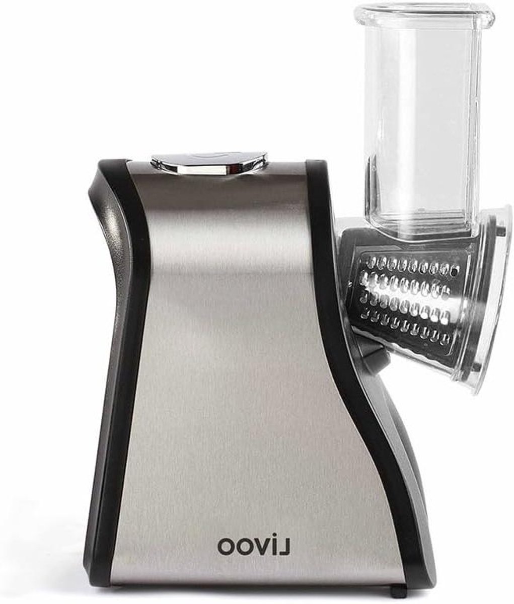 Elektrische Rasp - Keukenrasp - Snel Ingrediënten Bereiden - 4 Verschillende Kegels - 45 mm Uitloop - Zwart