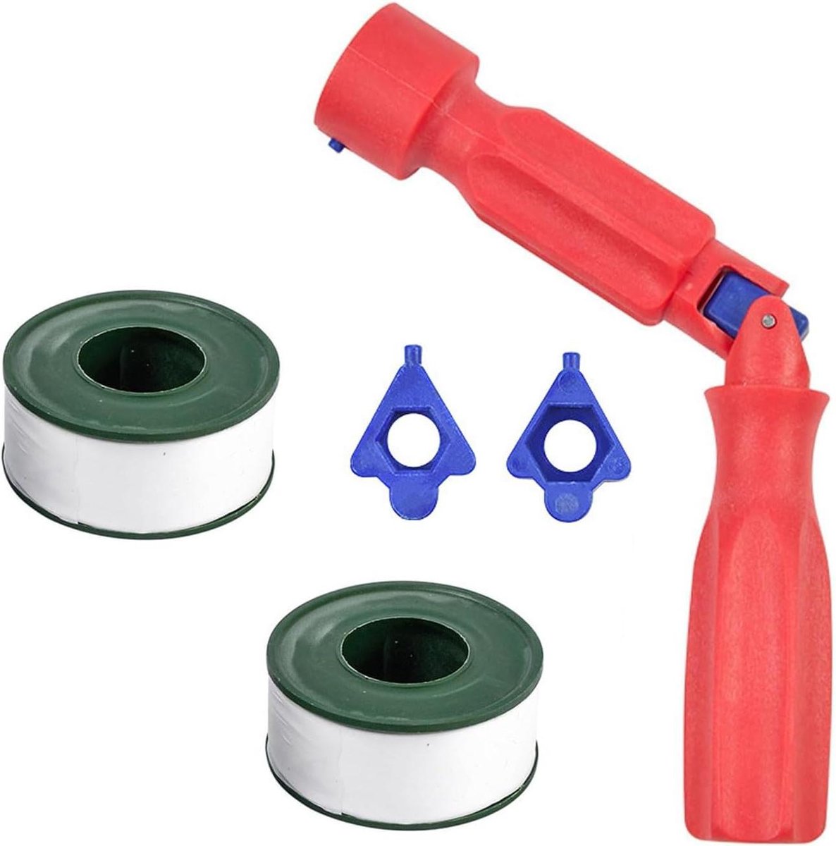 WC-brilsleutel - Sanitair gereedschap - Toilet reparatie - Universele interface - 20 cm sleutel - Rood