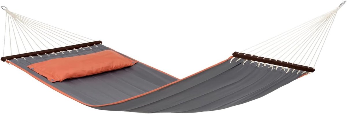 XL Hangmat - Lounge Relax - Buiten Ontspannen - Inclusief Kussen - 200x120 cm - Grijs