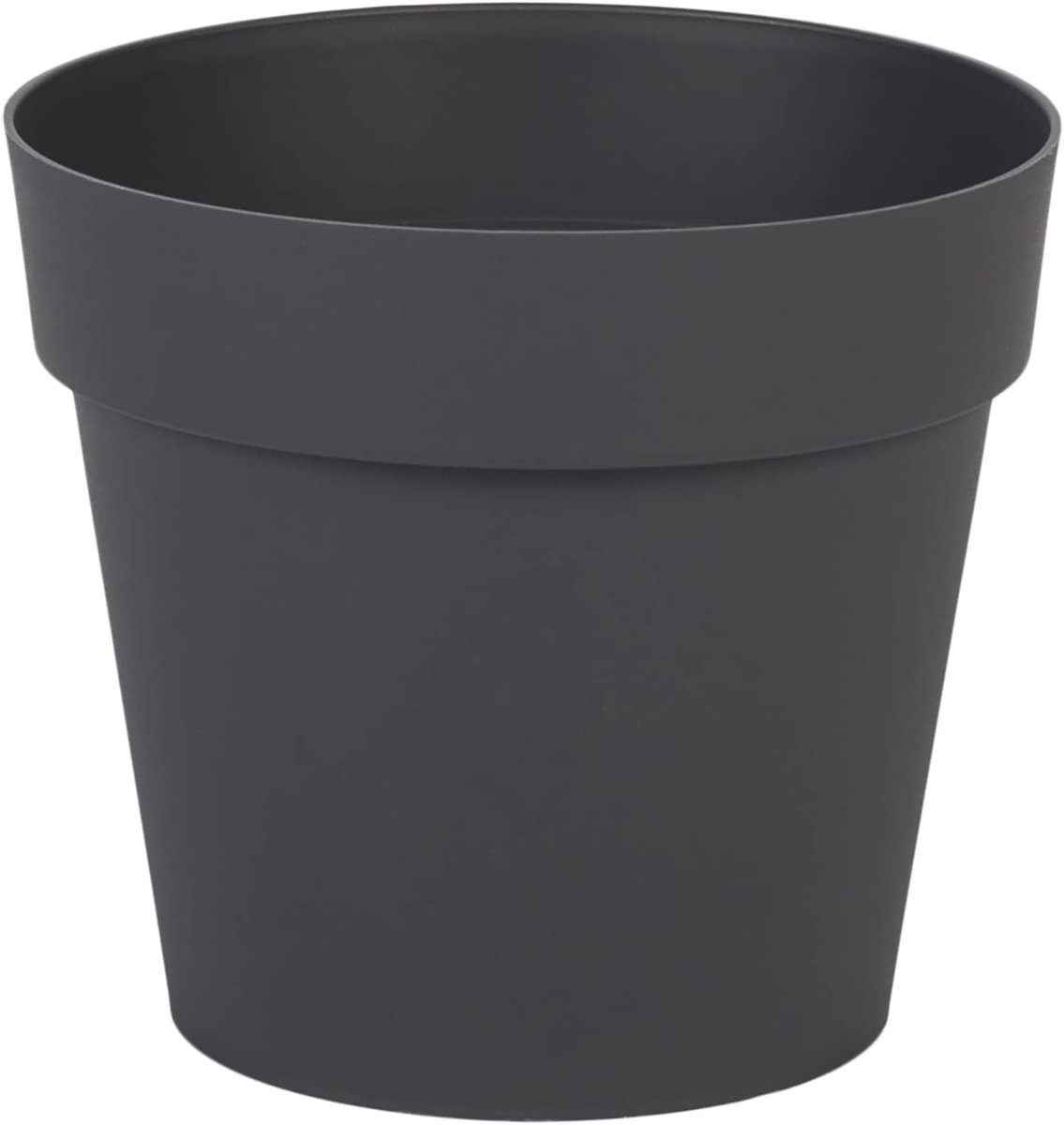 - Bloempot Toscane, rond, Ø 15 cm – volume 1,6 l – Ø 15,3 x H 13,7 cm – antracietgrijs
