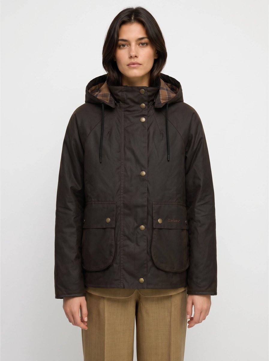 Barbour Jasje Georgette Wax donkerbruin
